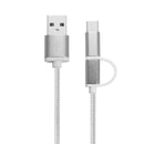 TIANSTON Original 1M Aluminum Nylon Metal Plug Usb Type-C Cable Sync Charge Cable