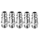 5pcs EU 1/4inch Male BSP Adapter Compressed Air Quick Coupling Hose