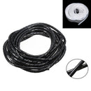 Black/White 8mm 10.5M PE YL692 Flexible Spiral Wrapping Wire Hiding Cable Sleeves for 3D Printer