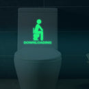 Honana DX-014 15x20cm Fluorescent Glow Toilet Wall Sticker Room Thinking Downloading