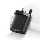 KUULAA 30W 3 USB QC3.0 Digital Display Fast Charging USB Charger Adapter For iPhone XS XR 11 Pro Oneplus 7T Pro Huawei P30 Pro Xiaomi Mi9 9Pro 5G