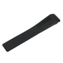 Black Silicone Watch Strap Band Folding Clasp For 22mm Bayonet Position Watch
