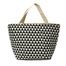 KCASA KC-BCH04 Cotton Linen Zipper Insulated Cooler Lunch Tote Bag Lady Handbag Food Organizer