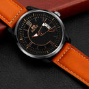 SOXY 0100 Ultra Thin Fashion Style Men Watch Leather Strap Quartz Wristwatches
