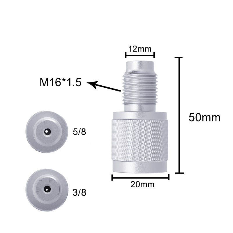 5/8 to 3/8-24UNF Threaded CO2 Adapter Converter Adapter