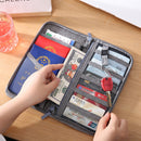Men Women Passport Holder Multi-function Document Bag Travel Credit Card Wallet Organizer Storage Bag