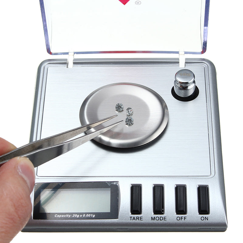 20g 0.001g Stainless Steel Jewelry Digital Pocket Scale Weight Electronic Gram