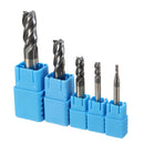 5pcs Tungsten Carbide 4 Flutes End Mill Cutter Straight Shank 2-10mm Milling Cutter Set CNC Tool