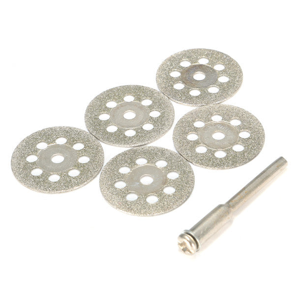 5pcs 22mm Diamond Cut Off Wheel Disc with 3mm Rod