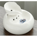 Pet Dog Cat Fountain Feeder Automatic Water Dispenser Ceramic Water Drinker Bowl