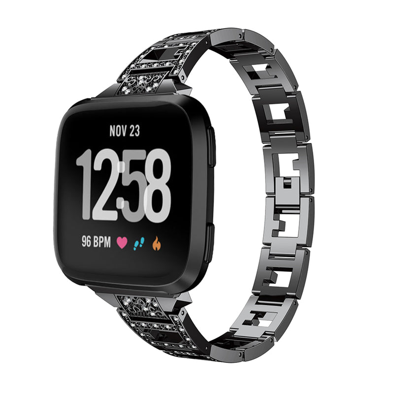 Bakeey Lady Bling Rhinestone Stainless Steel Watch Band Strap For Fitbit Versa