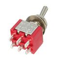 10pcs Red Toggle Switch DPDT On-Off-On 6 PINs 3 Position 5A 120Vac /2A 250Vac