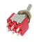 10pcs Red Toggle Switch DPDT On-Off-On 6 PINs 3 Position 5A 120Vac /2A 250Vac