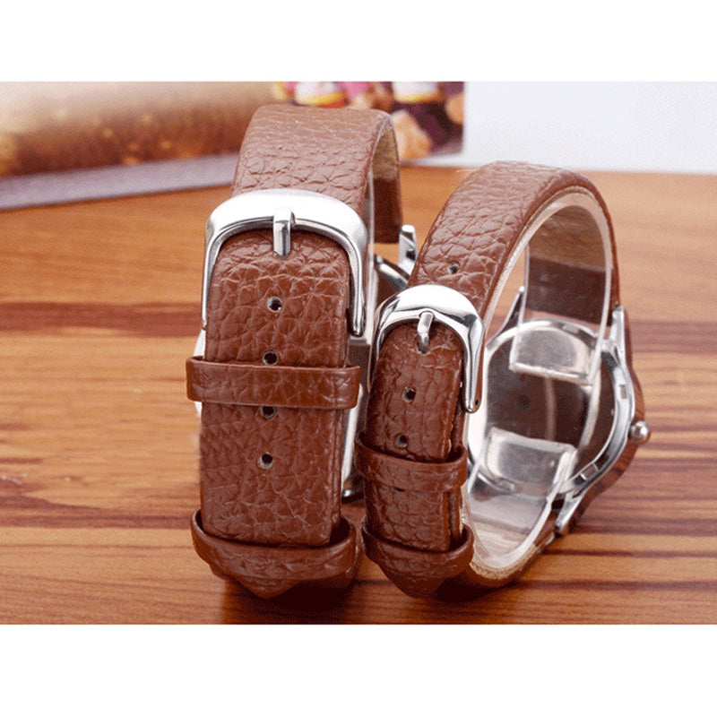 Story Time Retro Belt Cowhide Strap Ultra-thin Men Watch Quartz Watch Reverse Backwards Watch