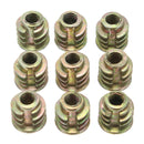 Suleve M6ZN1 50Pcs M6 Zinc Alloy Wood Furniture Hex Socket Drive Head Screw-in Threaded Insert Nut 8mm-25mm