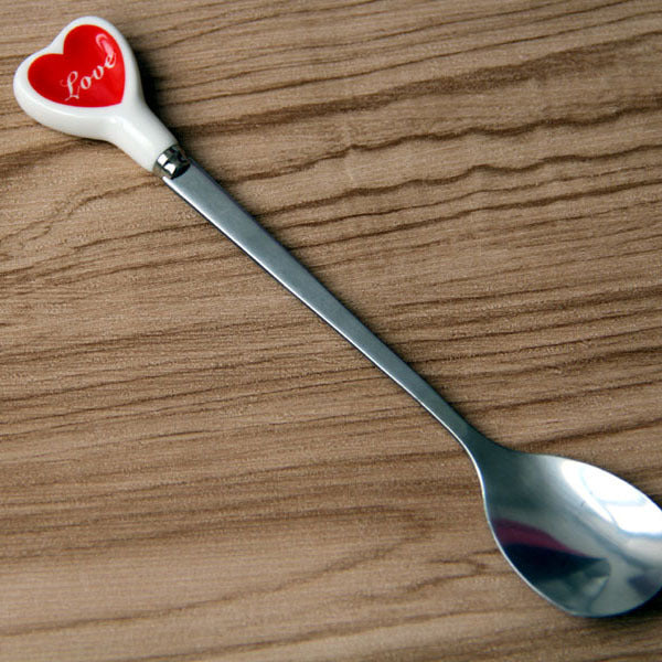 Heart-shaped Stainless Steel Spoon Coffee Tea Ice Cream