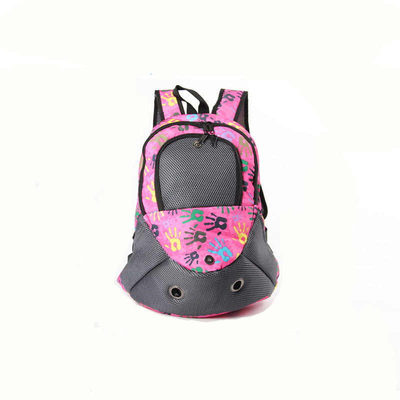 Pet Carrier Shoulders Back Front Pack Dog Cat Travel Bag Mesh Backpack Head Out Design Travel Bag