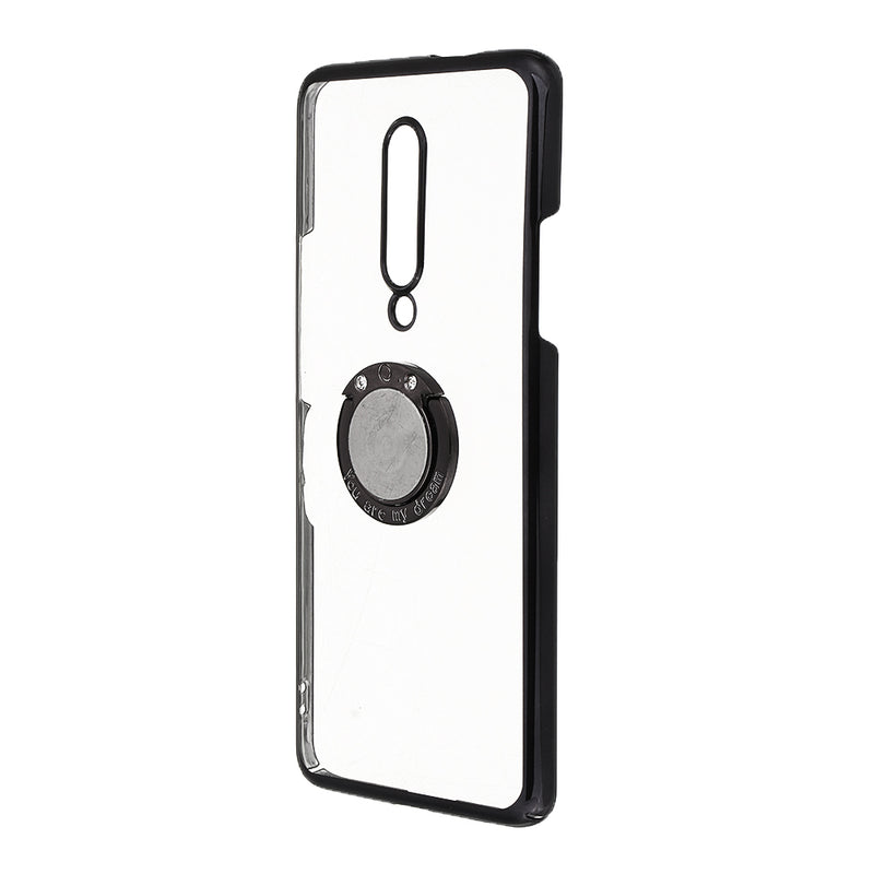 Bakeey Shockproof Plating Bumper With Ring Holder Hard PC Protective Case for OnePlus 7 Pro