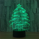 Festival Christmas 3D Illusion Night Light LED Lamp Colorful TF Card Wireless bluetooth Speaker