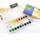 Maries 18/24/36 Colors Solid Watercolor Paint Set Watercolor Paint Transparent Sketch Painting