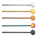 2 In 1 Stainless Steel Metal Long Handle Round/Oval Drinking Straw Washable Reusable Straw Spoon
