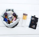 Oxford Cloth Travel Cosmetic Organizer Color Cylinder Drawstring Cosmetic Bag