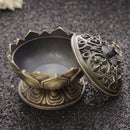 Lotus Cone Incense Burner Holder Flower Statue Censer Chinese Style Buddhist Meditation Home Decor