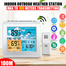 Bakeey Weather Station Daily Clock Low battery Alarm Thermometer Hygrometer Outdoor Indoor Temperature Humidity Sensor