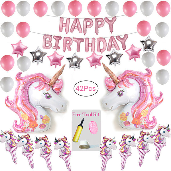 Unicorn Aluminium Balloon Children's Festival Birthday Party Decoration
