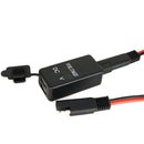 Motorcycle SAE To Usb Cable Adaptor Dual Power Port Charger LED Volt Meterr 12V