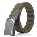 TUSHI 125cm Thick Nylon Belt Quick Release Metal Buckle Business Tactical Belt