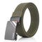 TUSHI 125cm Thick Nylon Belt Quick Release Metal Buckle Business Tactical Belt