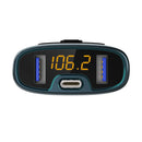 Bakeey 18W PD Dual USB bluetooth Intelligent Digital Display Fast Charging FM Transmitter Car Charger Hands Free Call MP3 Player For iPhone 8 Plus XS 11Pro Huawei P30 Mate 30 5G