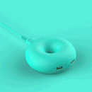 TROZK UZ002 Portable Donut Charge Station AC Power Outlet USB Charger Universal with 2 Outlets