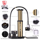WHEEL UP Portable Mini Bike Pump Ultralight Bike Hose with Pressure Gauge 120 Psi High Pressure Bic