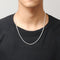 Unisex 3mm Silver Plated Solid Snake Chains Necklace