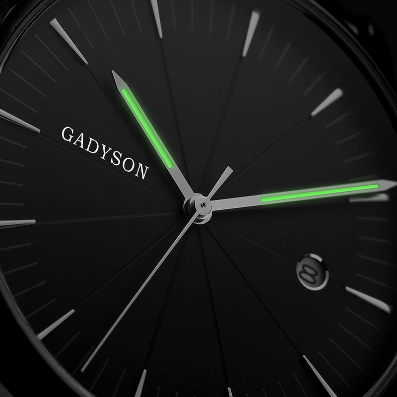 GADYSON A9105 Calendar Casual Style Men Wristwatch Full Steel Luminous Display Quartz Watch