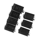 350pcs 7 Values SMD Diode Pack Electronic Components Kit 50pcs Each Value 1N4001 1N4004 1N4007 SS14