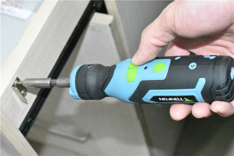 Tonfon 3.6V 2000mAh Electrician Current Tester Electric Screwdriver USB Household Cordless Electric Tester Screw Driver DIY Repair With 32+1 Bit Set