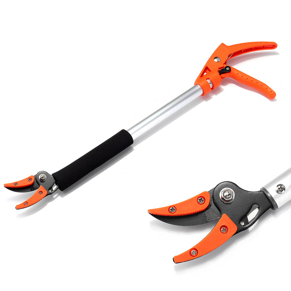 0.6/0.8/1M Telescopic Pruning Shears Lopping Aluminum Long Reach Pruner Cutter Garden Pruning Shear Tool