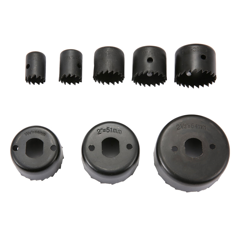 11pcs Hole Saw Cutter Set 19-64mm Carbon Steel Saw for Wood Metal Cutting