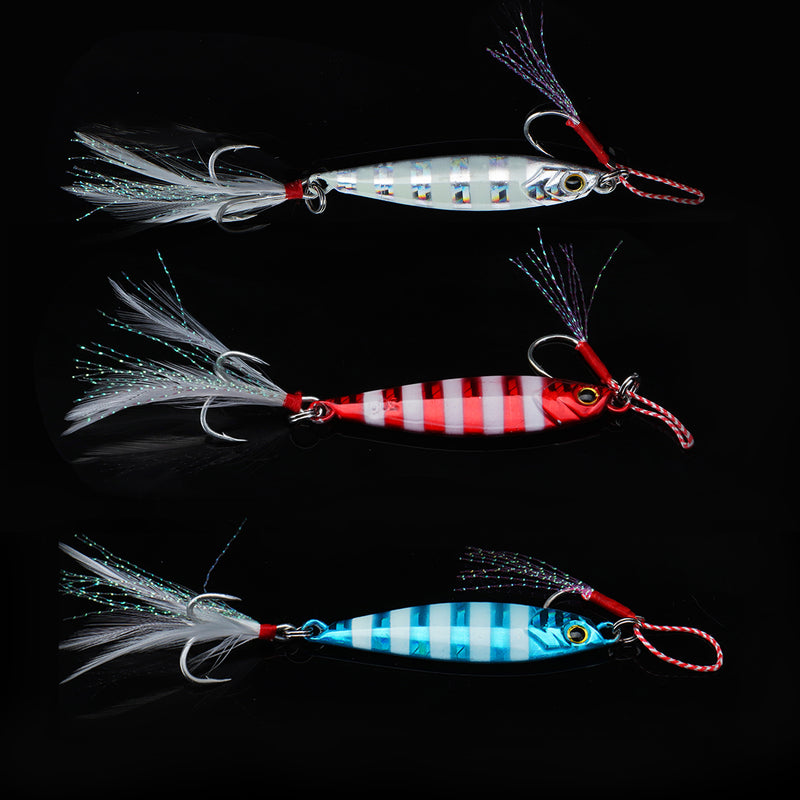 Zanlure 1pc Metal Lead Fish Jig Fishing Lures Spoon 20G/5.8CM Lure Luminous Bait Jigging