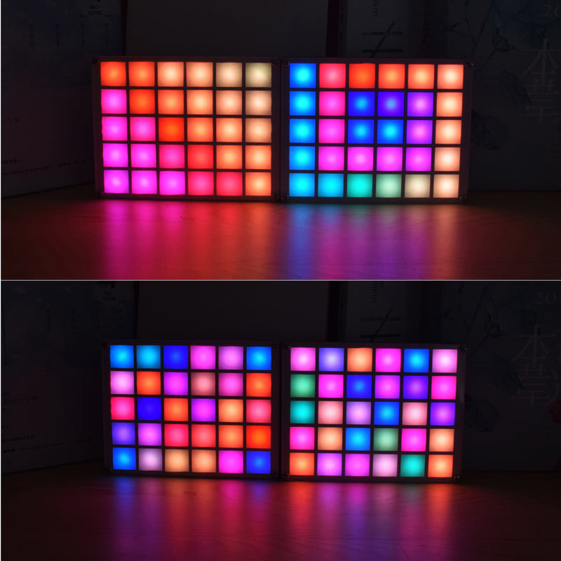 Geekcreit DIY Multi-function LED Cool Music Spectrum RGB Color Palette Clock Kit