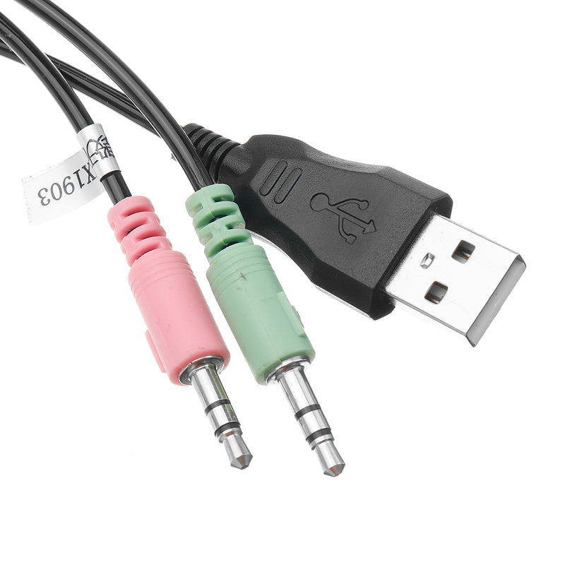 HI200 3.5mm Wired Gaming Headset LED Light Headphone Hi-Fi Stereo Surround With Mic