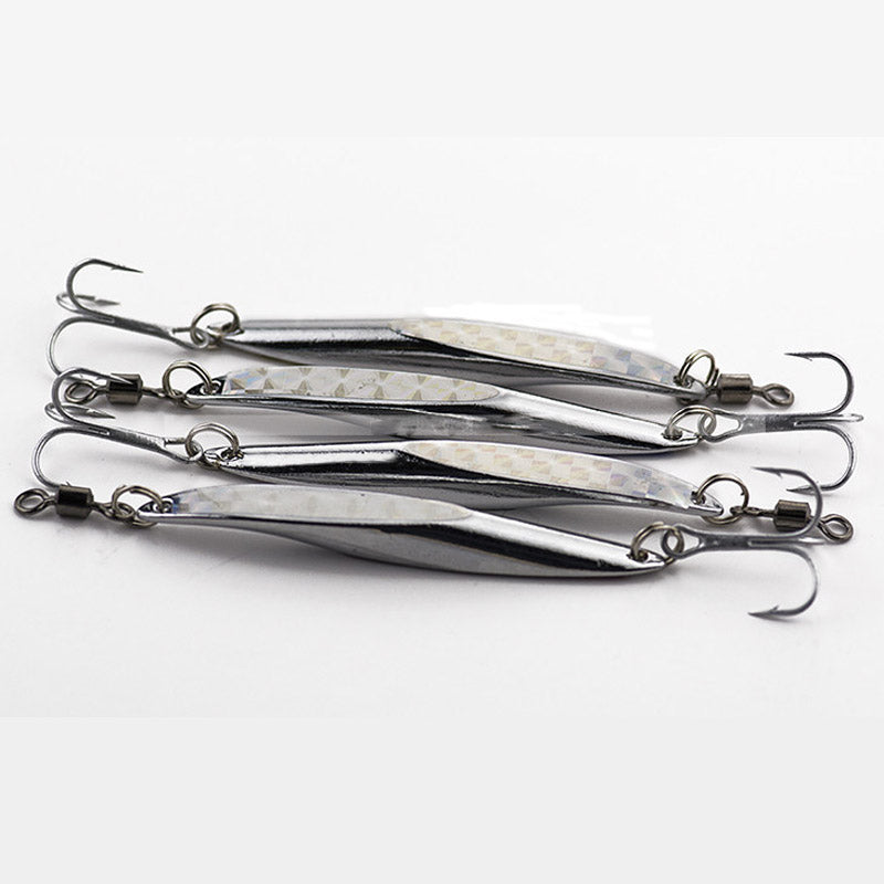 ZANLURE 4PCS 21g 78mm Hard Bait Mixed Colors Metal Fishing Lures Spoon Bait Set Lures