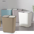 2 Compartments Trash Can Recycle Waste Bins with Push Button For Office Home Bathroom Kitchen