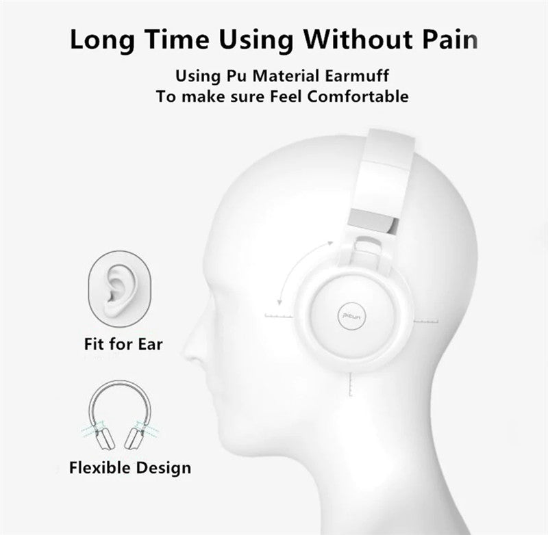 Picun C60 Wired Headband Headphone Stereo Surround Sound Bass Over-ear Headset With Mic