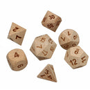 7Pcs Woodmade Polyhedral Dices Set Role Playing Game Dice Gadget for Dungeons Dragon Games Gift
