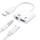 Bakeey 2 in 1 Type C to 3.5mm Headphone Audio Jack & Type C Charging Adapter Cable For Huawei P30 Pro Mate 30 Xiaomi Mi9 9Pro S10+ Note 10 5G