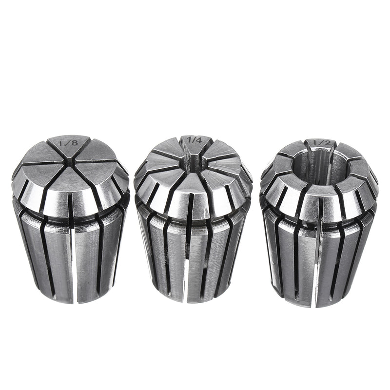 3pcs 1/8 1/4 1/2 Inch ER25 CNC Spring Collet Set Carving Machine Milling Chuck Collet
